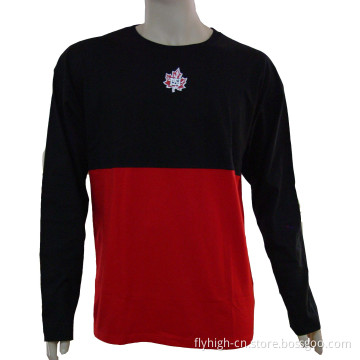 Black/Red Long Sleeve Tee Shirt